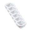 6PK Lemon and Lime Yorkshire Fresh Lock Container Square 500ml Food Safe