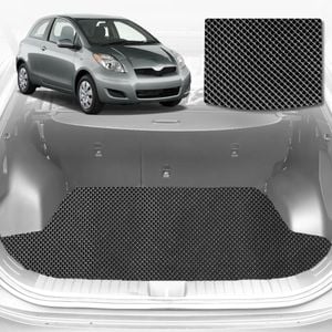 6D Diamond Car Boot Mat for Toyota Yaris 2005-2010-Cargo Mat-Black-Outback GT