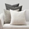 Gioia Casa Corduroy Corn Grain Cushion Covers - Grey, 45cm x 45cm (Pack of 4)