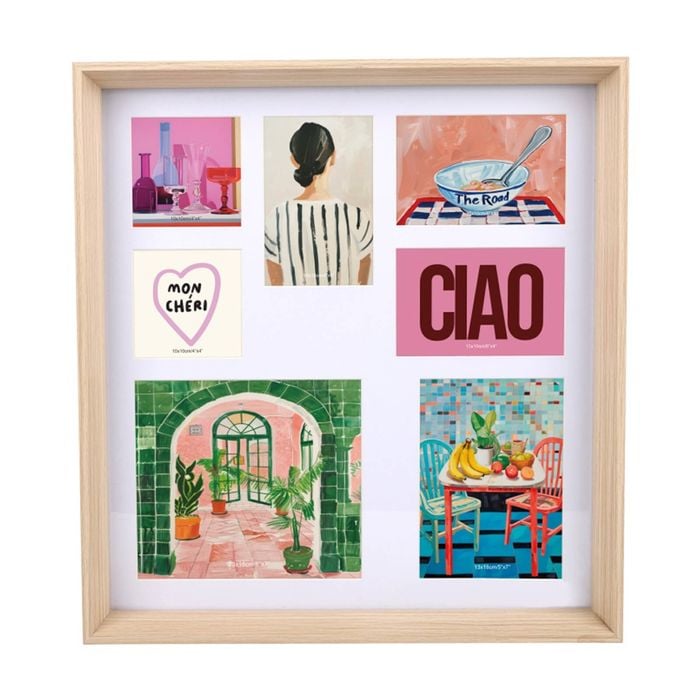 Gibson Gifts Natural Ash 7 Photo Collage Home Decor Frames Rectangular