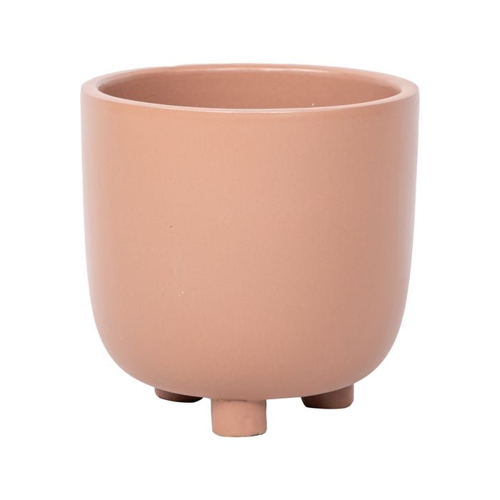 180 x 180mm Clay Small Ceramic Footed Pot