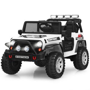 Costway 12V Kids Ride On Car Electric Ride-On Truck Vehicle Toy White