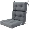 Costway Low Back Chair Cushion Indoor Outdoor Thickened Seat Pad Grey