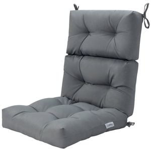 Costway Low Back Chair Cushion Indoor Outdoor Thickened Seat Pad Grey