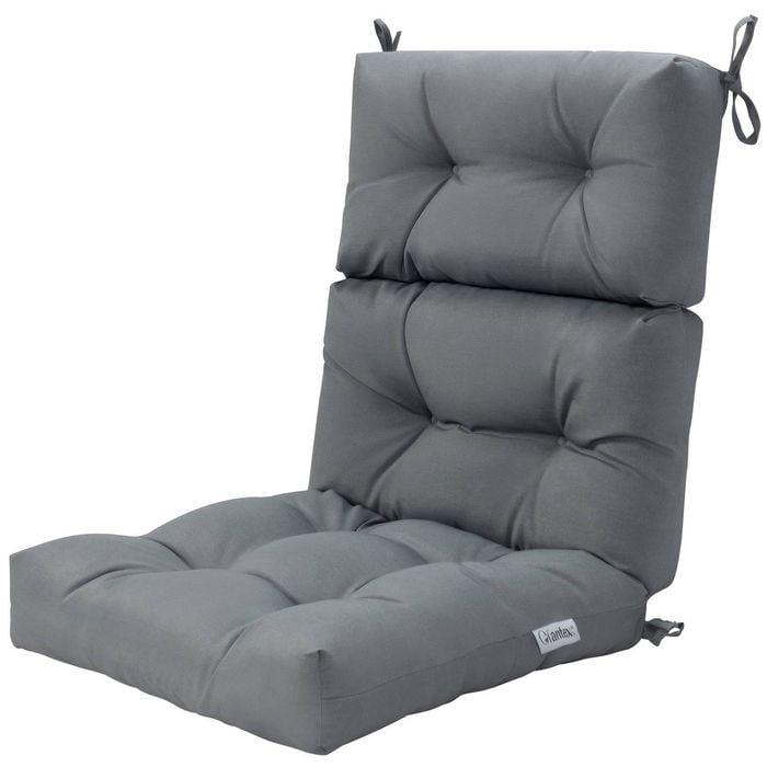 Costway Low Back Chair Cushion Indoor Outdoor Thickened Seat Pad Grey