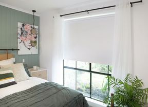 An installed roller blind in situ