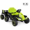 Costway Ride on Tractor Car Trailer 24V Kid Electric Remote Green