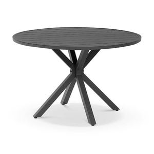 Houston Outdoor 1.2m Round Aluminium Dining Table Charcoal