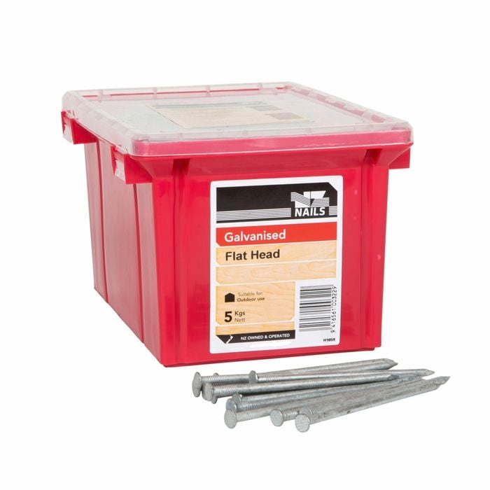 NZ Nails 75 x 3.15mm 5kg Galvanised Flat Head Nail