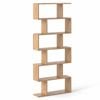Costway 6-tier Wood Bookshelf Display Storage Rack Natural