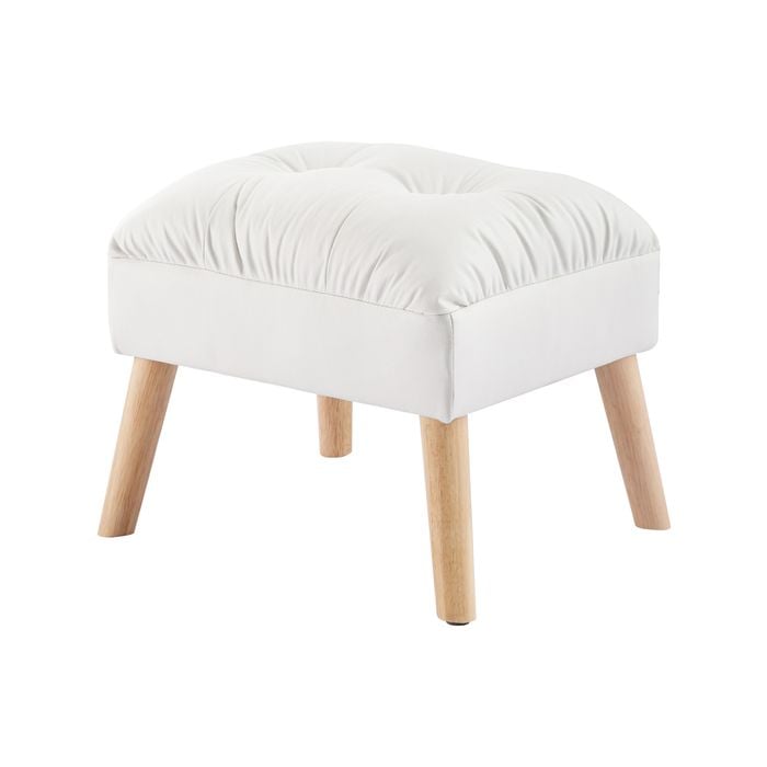 Levede Accent Ottoman Chair Footstool White