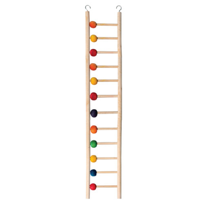 Avi One Bird Toy Wooden Ladder 12 Rung W/beads (22911)