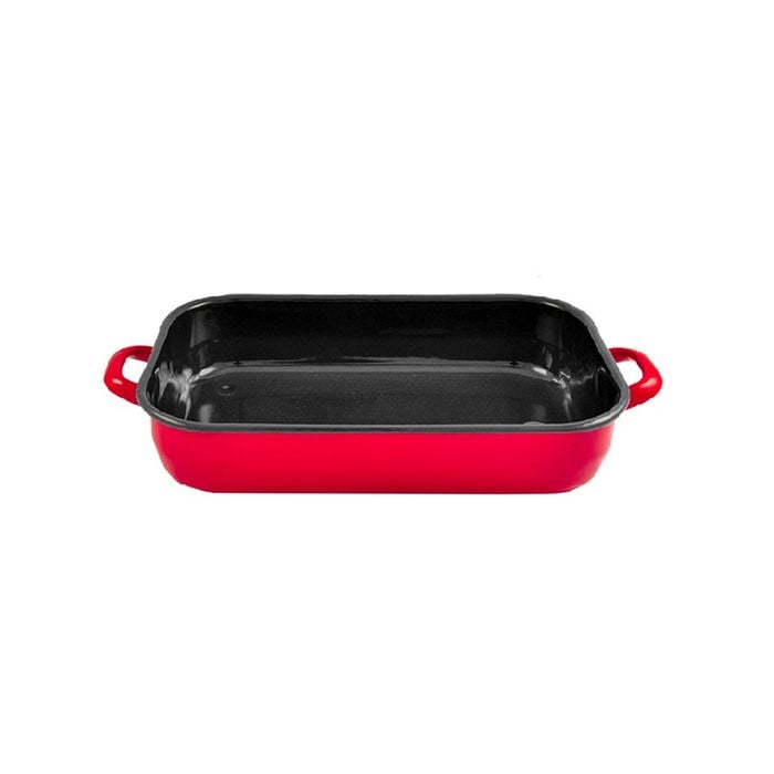 Urban Style Enamelware 4.8L Induction Baking Dish w/ Handles - Red