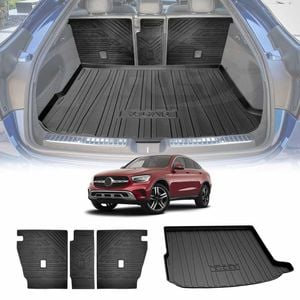 3D All Weather Boot Liner Back Seat Protector Combo for Mercedes-Benz GLC Coupe 2016-2023