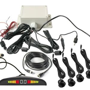 Elinz Parking Ultrasonic Sensor Kit Reversing System Truck Trailer Car Buzzer Alarm