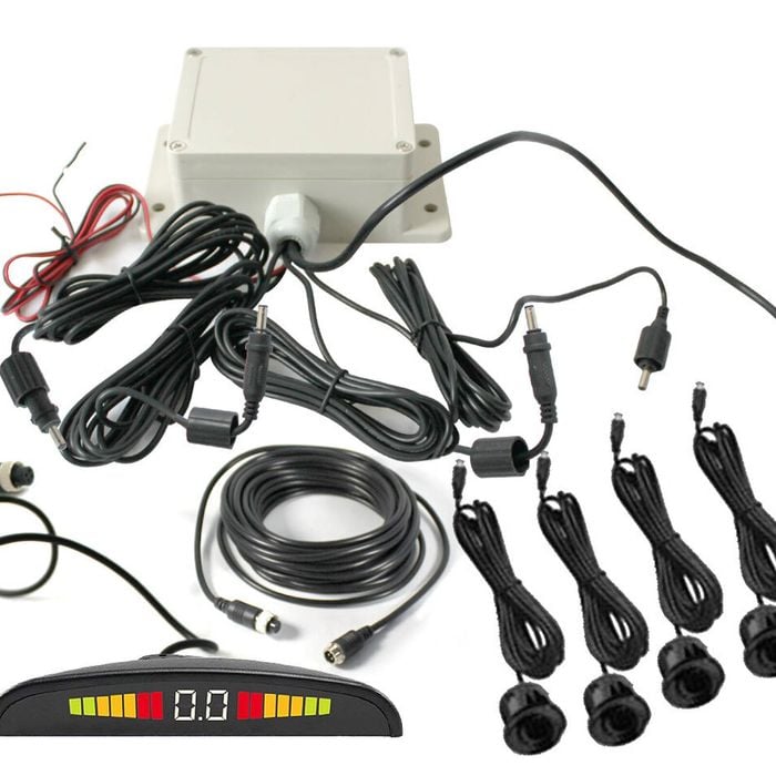 Elinz Parking Ultrasonic Sensor Kit Reversing System Truck Trailer Car Buzzer Alarm