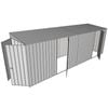 Build-a-Shed 1.5 x 6 x 2m Dual Hinged Side Door Skillion Shed - Zinc