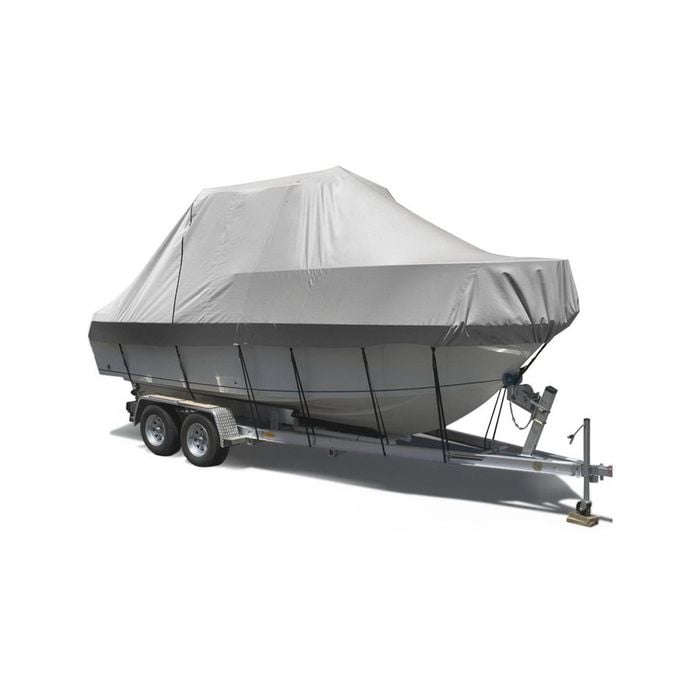 Seamanship Boat Cover 23-25ft Trailerable Jumbo Marine 600D Heavy Duty Grey