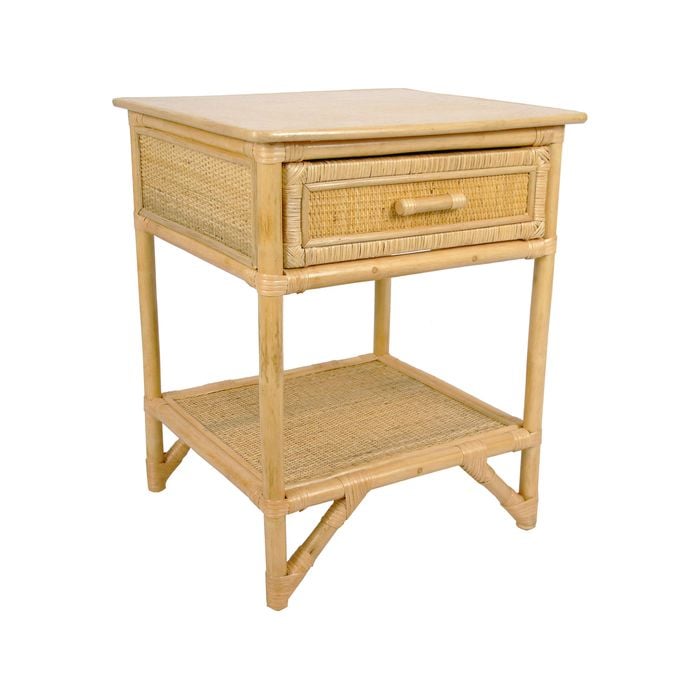 Breeze Lovina Natural Rattan One Drawer Bedside Table