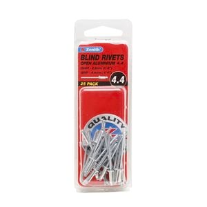 Zenith Blind Rivet Open Alum 1/8"D x 1/4"G  25pk