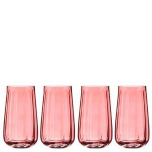 Ladelle Capri Set of 4 Highball Tumblers - Rose