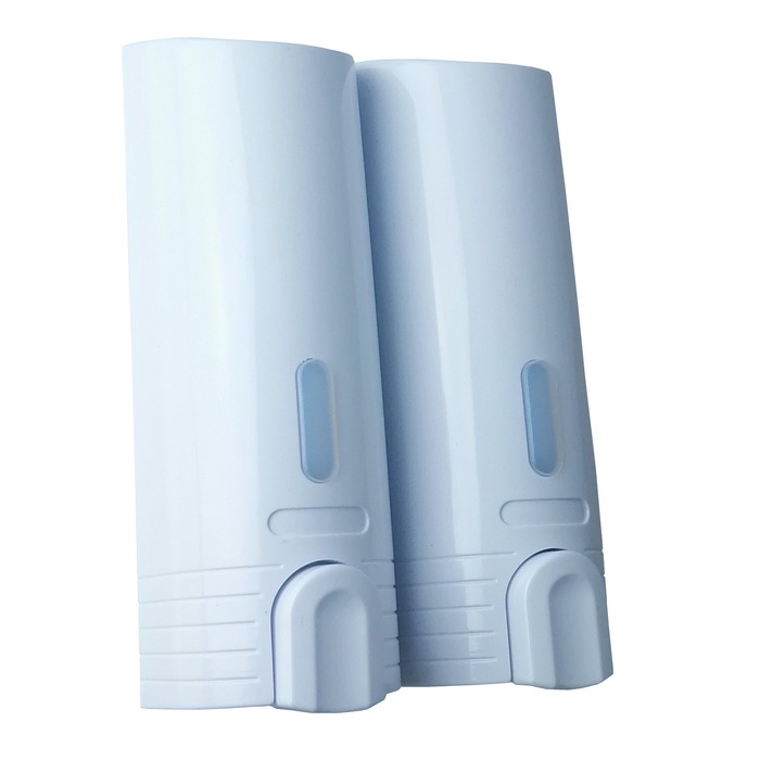 Barelli 380ml White Deluxe Double Soap Dispenser
