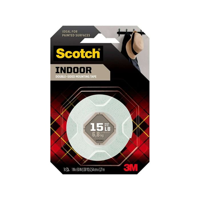 3M Scotch 25mm x 1.3m Indoor Double Sided Mounting Tape