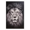 P&P Lion Canvas Print with Glitter - Elegant Modern Wall Art for Living Room, Bedroom & Office Décor 60x90cm