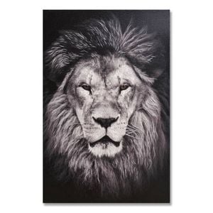 P&P Lion Canvas Print with Glitter - Elegant Modern Wall Art for Living Room, Bedroom & Office Décor 60x90cm