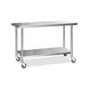 Cefito 1524x610mm Commercial Stainless Steel Kitchen Bench w/ Wheels