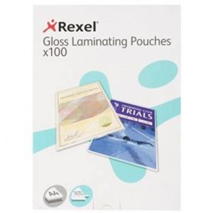 Rexel Gloss Laminating Pouches (A4) (125 um 100pk)