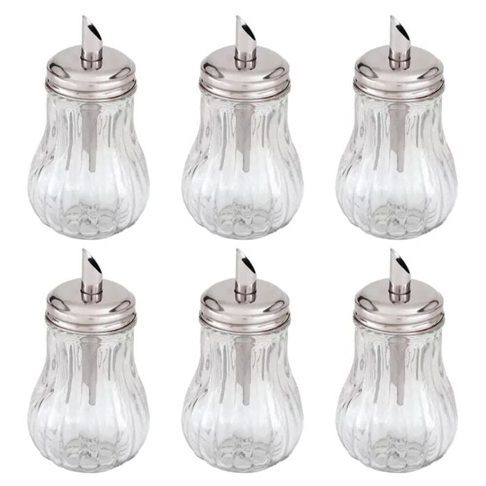 Trenton Glass Sugar Dispenser 285ml Tilt A Spoon Set Of 6