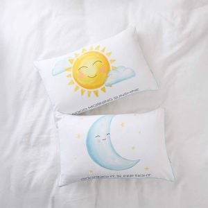 Adorn Living Novelty Pillowcase Perfect Pair - Moon Sun