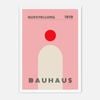 Galrie Bauhaus Ausstellung 1919 Art Print–Iconic Abstract Geometric Modern Design Decor, White Frame, A3 30 x 42cm (12 x 16inch)