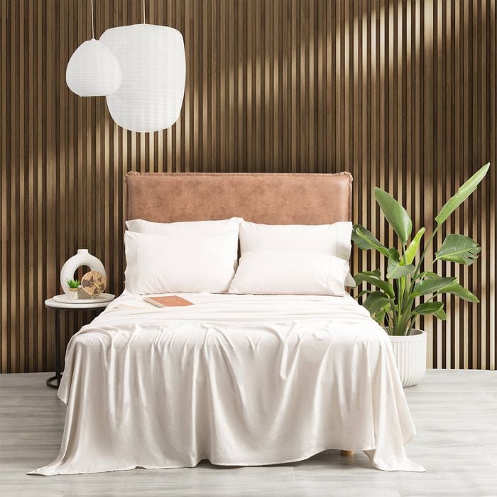 Ddecor Home Ultra Plush King Single Microfiber Sheet Set VNT Washed Sand