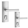 Trilock Satin Chrome Contemporary Align - Double Cylinder