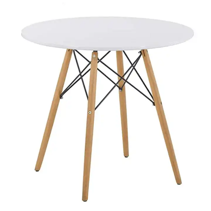 Oliver White 80 cm Round Dining Table