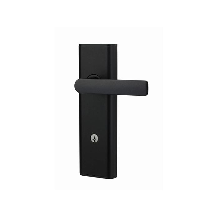 Lockwood Matt Black Nexion Vision Element Entrance Lockset