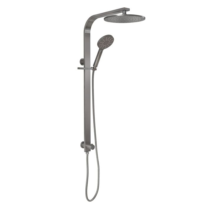 Aquatica Brushed Nickel Luxeo Round Heads Shower Centre