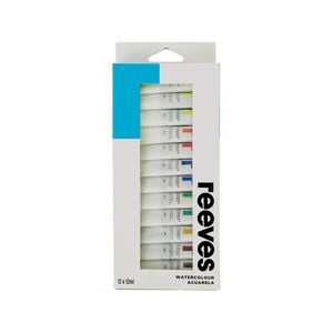 Reeves 12ml Watercolour Paint - Set of 12 Colours