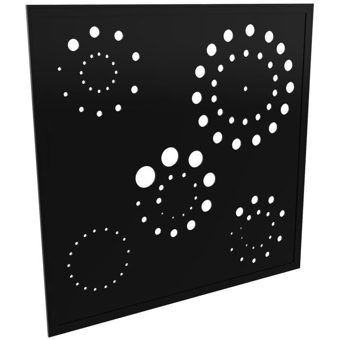 ProtectorAl 300 - 940 x 300 - 940mm Black Fireworks Framed Composite Decorative Panel