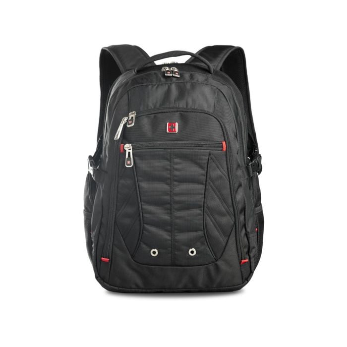 Swisswin Swiss waterproof 15.6" laptop School Travel Backpack Black