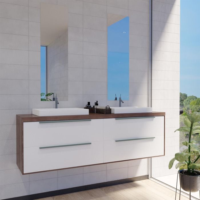 Living Elements 1200 x 350 x 5mm Flat Edge Mirror