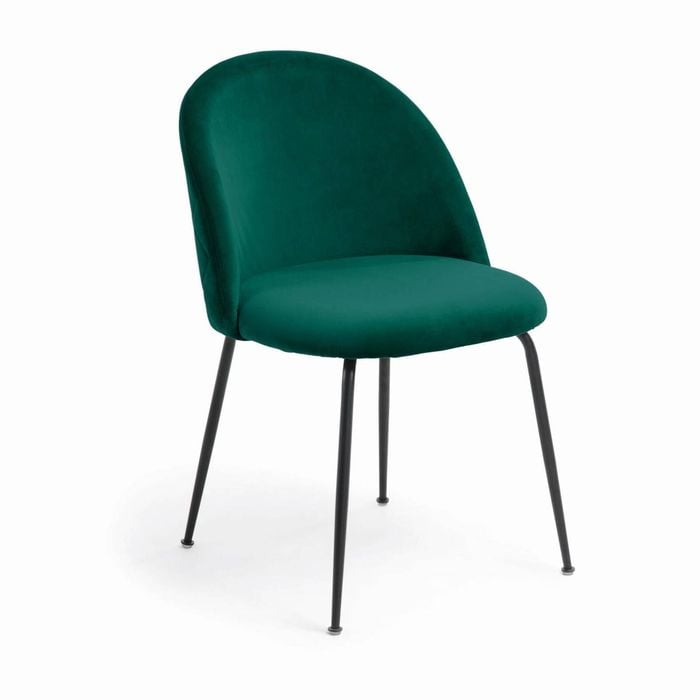 MYSTERE Chair emerald green velvet black legs