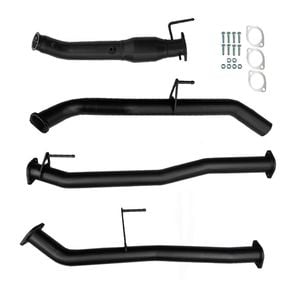 Ignite Exhausts Turbo Back For Nissan D23 Navara Np300 3" Cat & Straight Pipe Only Black Aluminised Steel