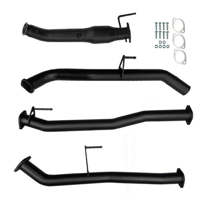 Ignite Exhausts Turbo Back For Nissan D23 Navara Np300 3" Cat & Straight Pipe Only Black Aluminised Steel