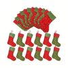 Lifebay Snowflake Print Christmas Stockings Gift Bags (24pcs)