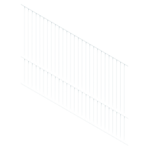 ProtectorAl 1201-2400W x 1800H Pearl White Raked 16-30º Flat Top Pool Fence Panel
