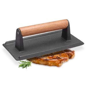 SOGA Cast Iron Bacon & Meat Press