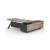 Modern Furniture EASTON Executive Desk with Left Return 220-240cm - Oak&Black